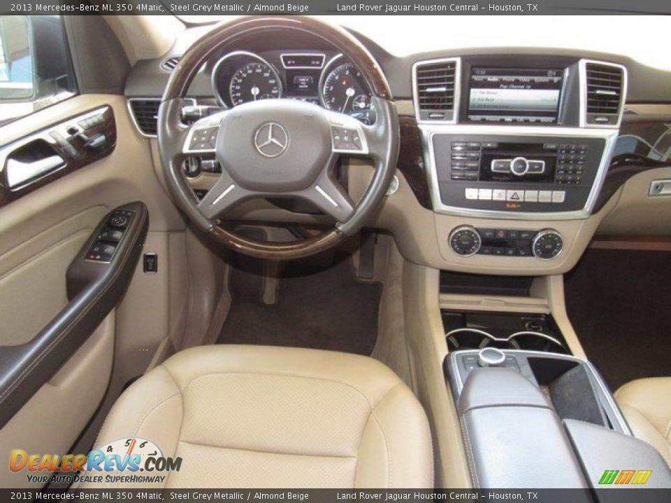 2013 Mercedes-Benz ML 350 4Matic Steel Grey Metallic / Almond Beige Photo #14