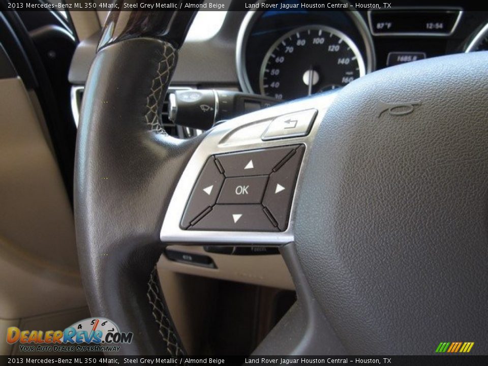 2013 Mercedes-Benz ML 350 4Matic Steel Grey Metallic / Almond Beige Photo #29