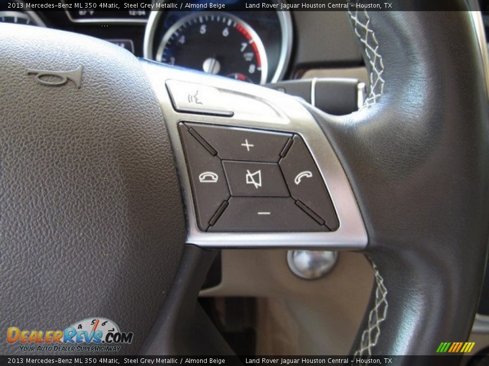 2013 Mercedes-Benz ML 350 4Matic Steel Grey Metallic / Almond Beige Photo #30