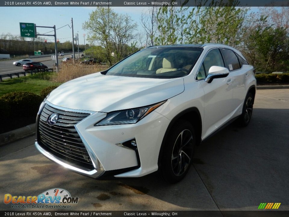 2018 Lexus RX 450h AWD Eminent White Pearl / Parchment Photo #1