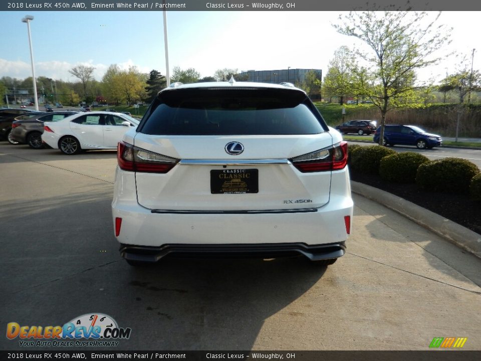 2018 Lexus RX 450h AWD Eminent White Pearl / Parchment Photo #6