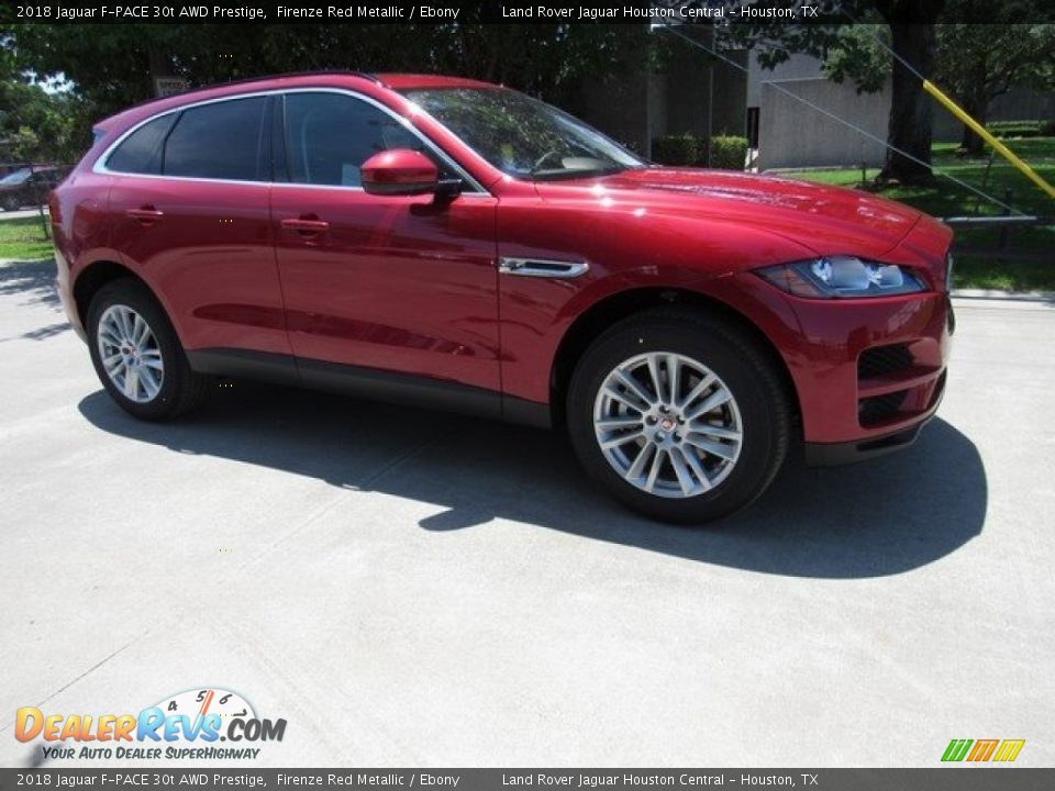 2018 Jaguar F-PACE 30t AWD Prestige Firenze Red Metallic / Ebony Photo #1