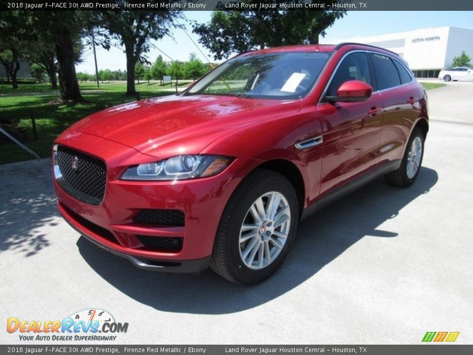 2018 Jaguar F-PACE 30t AWD Prestige Firenze Red Metallic / Ebony Photo #10