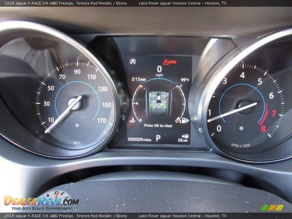 2018 Jaguar F-PACE 30t AWD Prestige Firenze Red Metallic / Ebony Photo #31