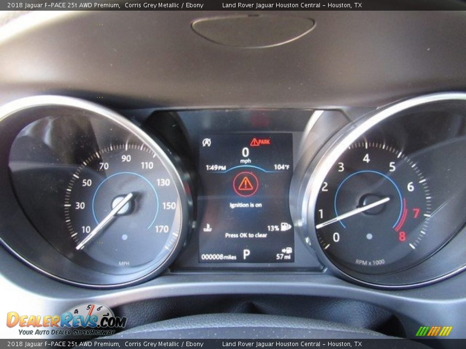 2018 Jaguar F-PACE 25t AWD Premium Corris Grey Metallic / Ebony Photo #31