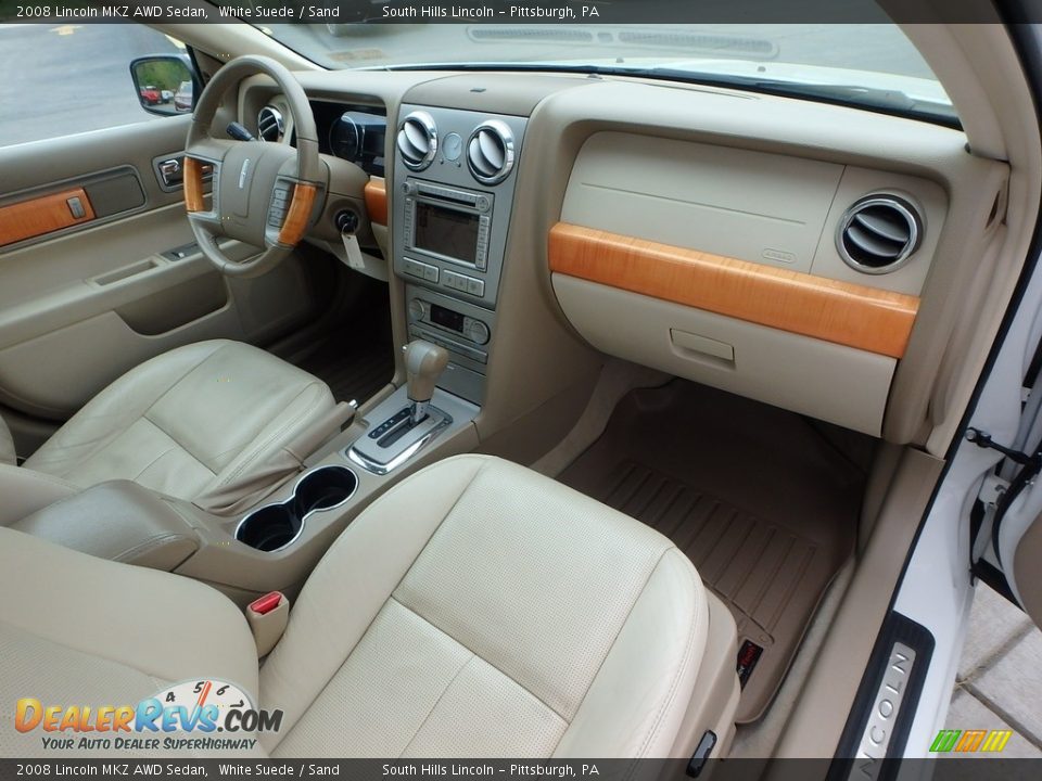 2008 Lincoln MKZ AWD Sedan White Suede / Sand Photo #11