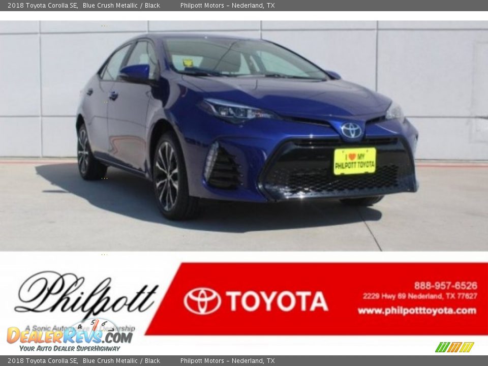 2018 Toyota Corolla SE Blue Crush Metallic / Black Photo #1