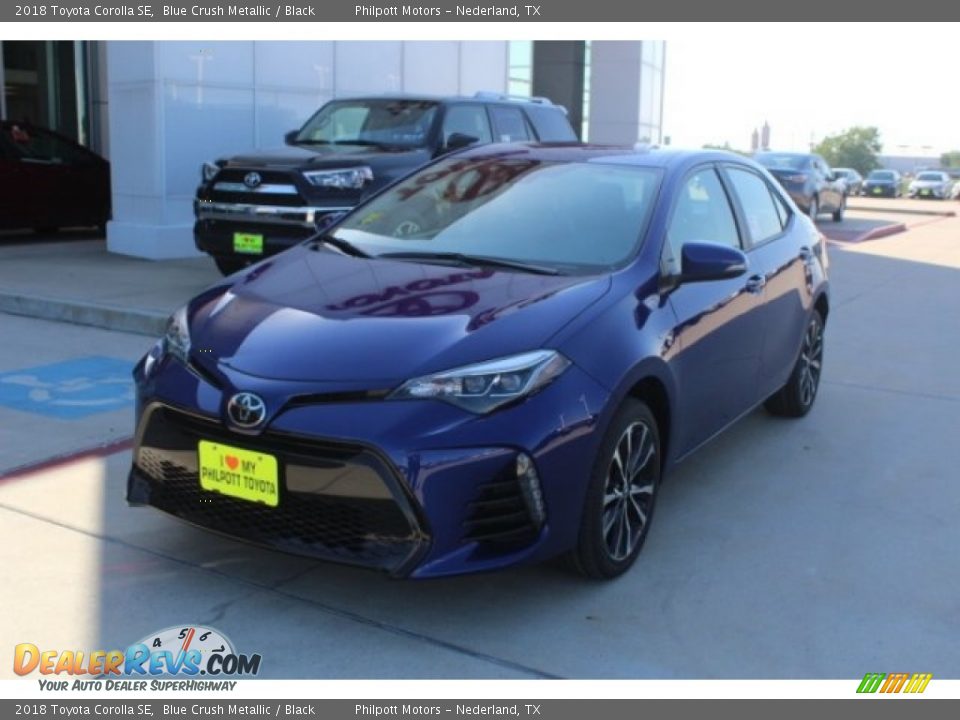 2018 Toyota Corolla SE Blue Crush Metallic / Black Photo #3