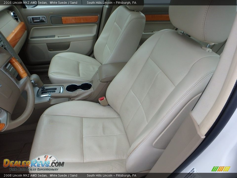 2008 Lincoln MKZ AWD Sedan White Suede / Sand Photo #15