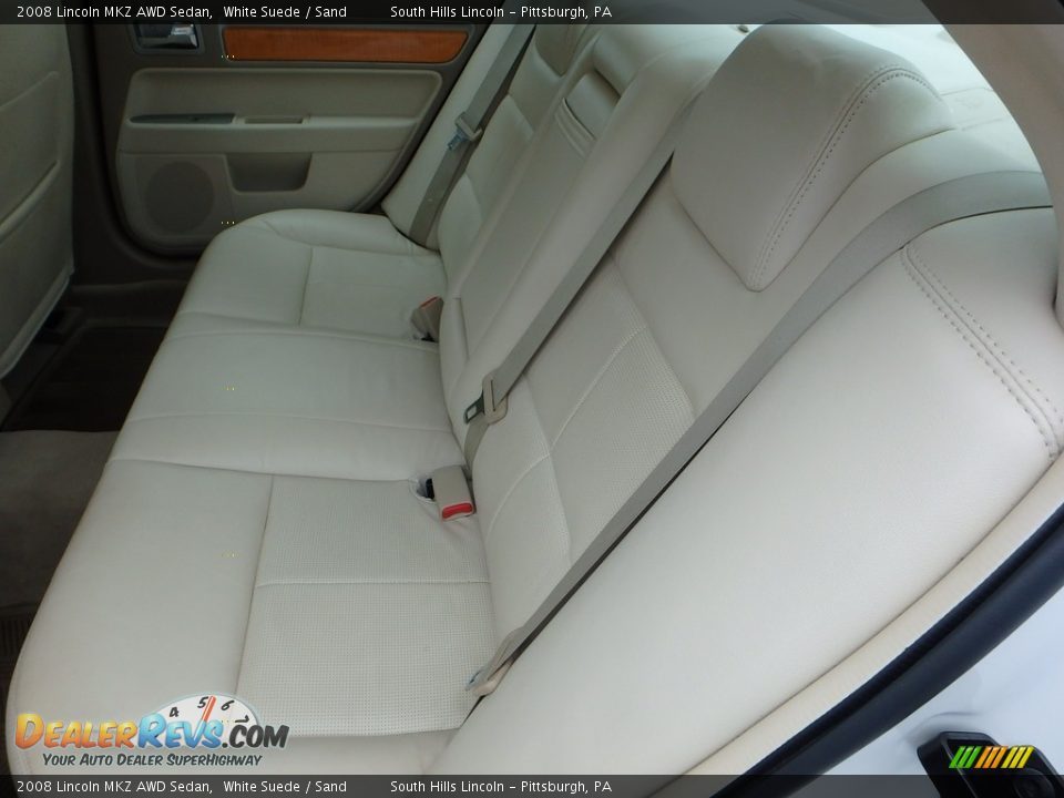 2008 Lincoln MKZ AWD Sedan White Suede / Sand Photo #16
