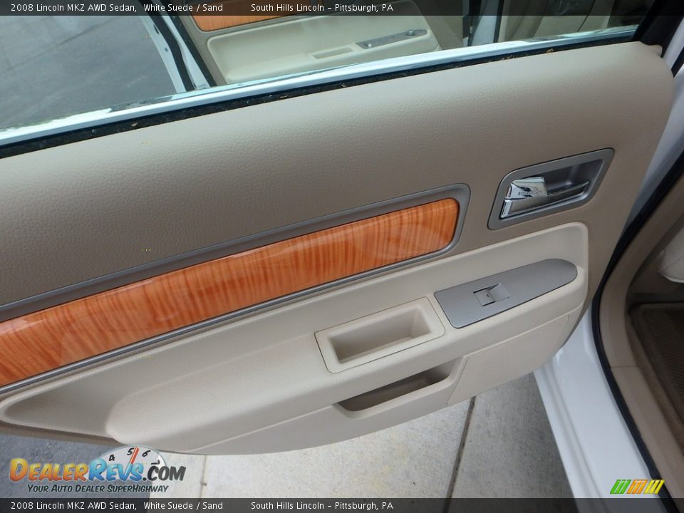 2008 Lincoln MKZ AWD Sedan White Suede / Sand Photo #18