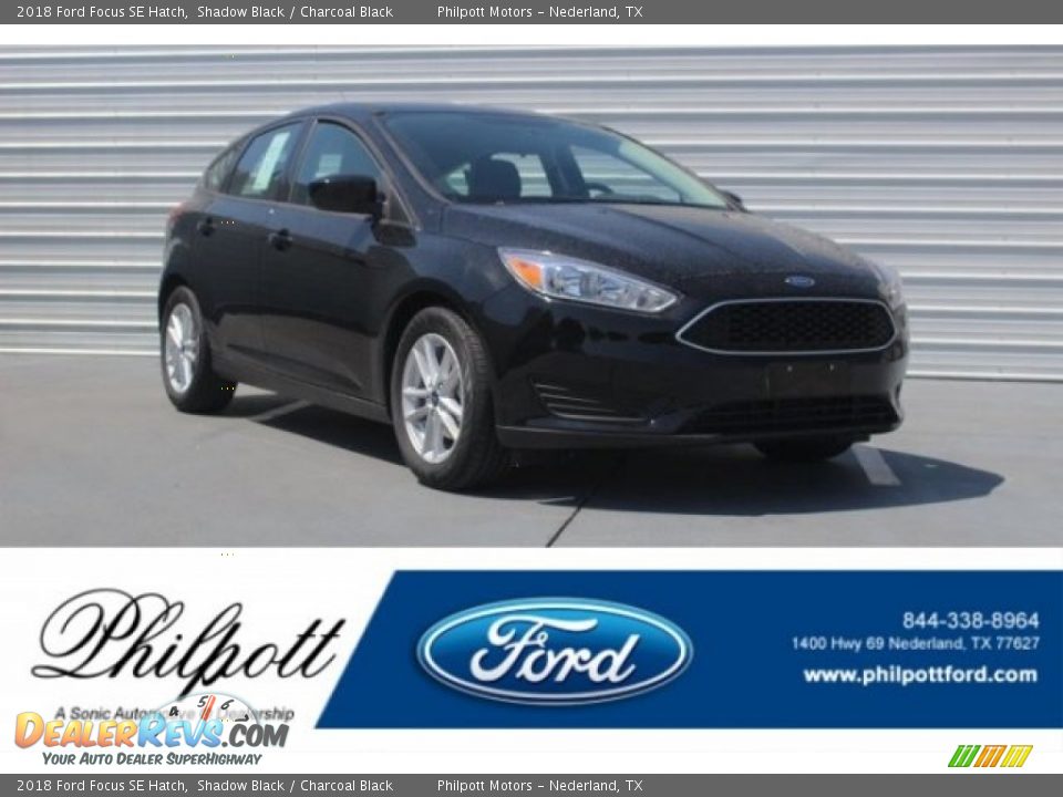2018 Ford Focus SE Hatch Shadow Black / Charcoal Black Photo #1