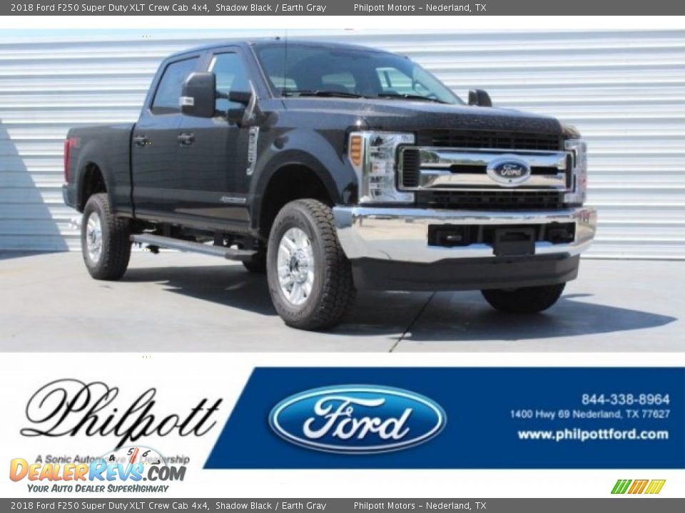 2018 Ford F250 Super Duty XLT Crew Cab 4x4 Shadow Black / Earth Gray Photo #1