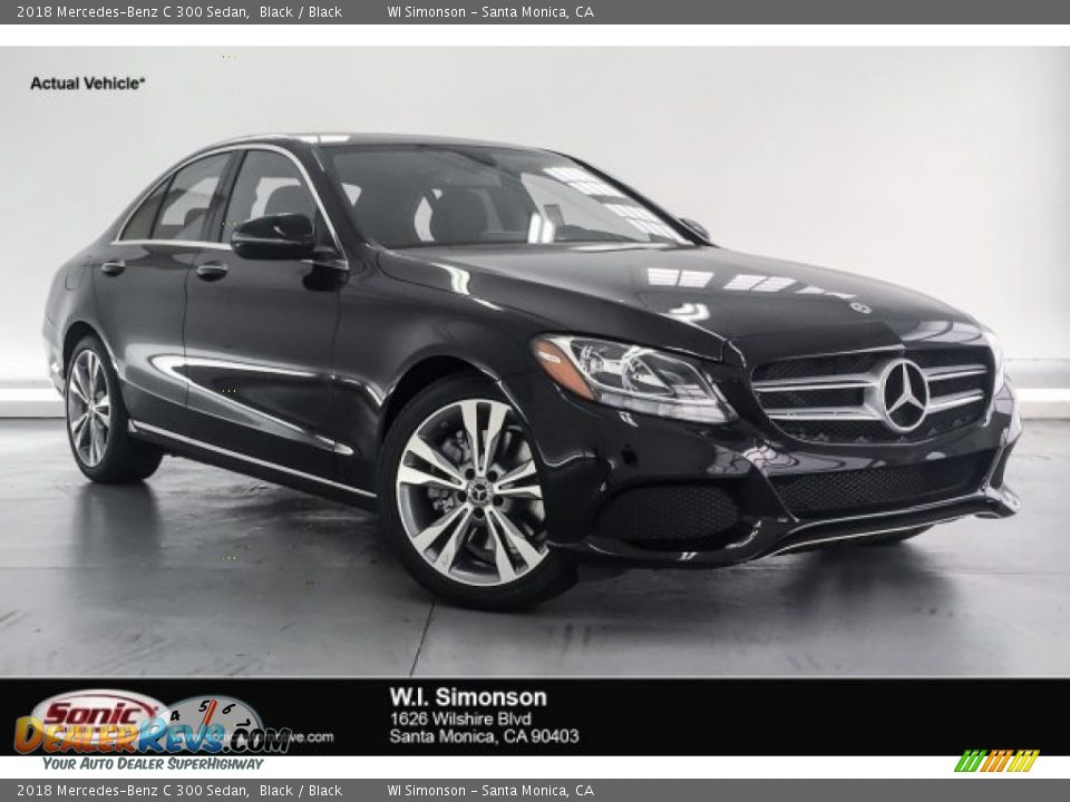 2018 Mercedes-Benz C 300 Sedan Black / Black Photo #1