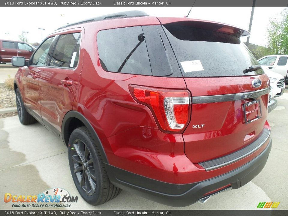 2018 Ford Explorer XLT 4WD Ruby Red / Ebony Black Photo #3