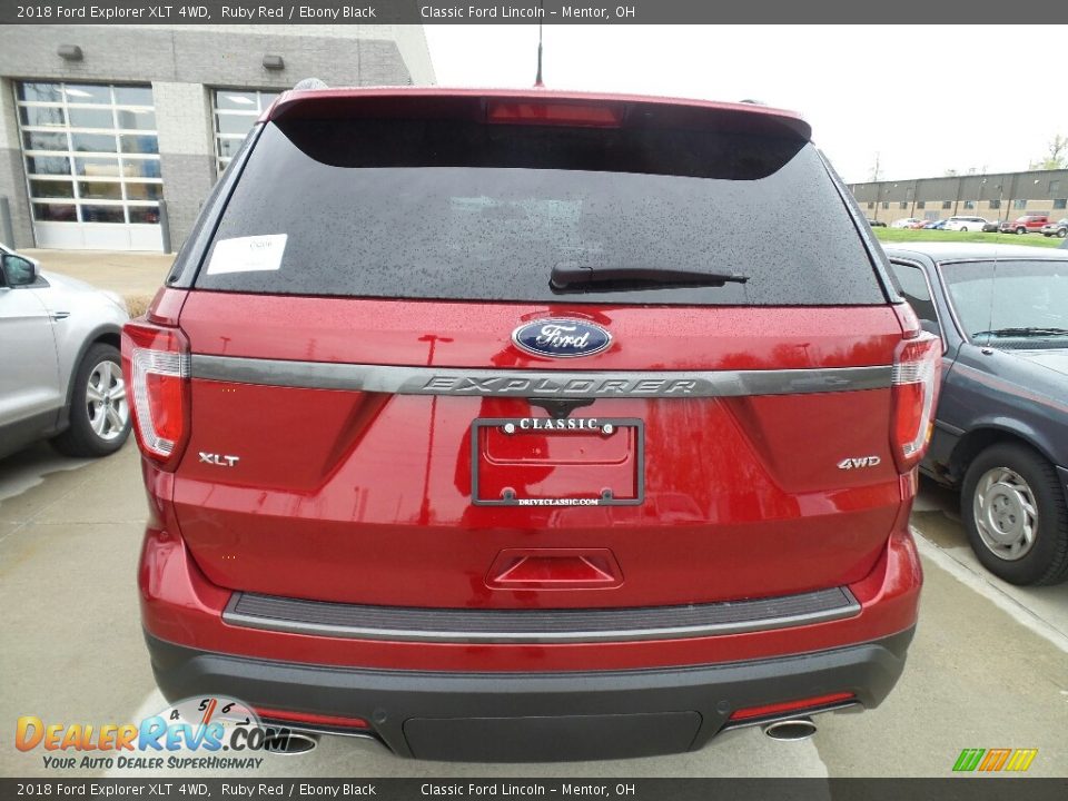2018 Ford Explorer XLT 4WD Ruby Red / Ebony Black Photo #4