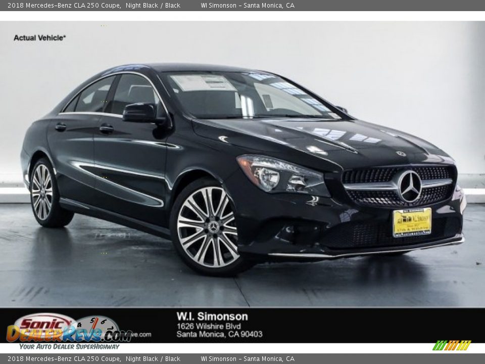 2018 Mercedes-Benz CLA 250 Coupe Night Black / Black Photo #1
