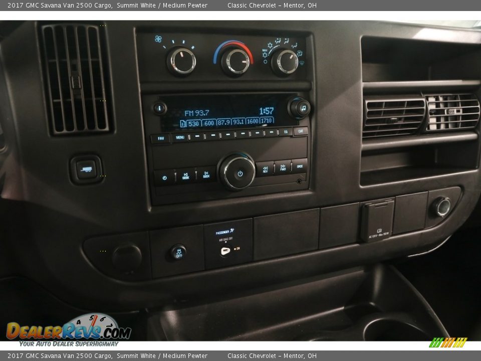 2017 GMC Savana Van 2500 Cargo Summit White / Medium Pewter Photo #8