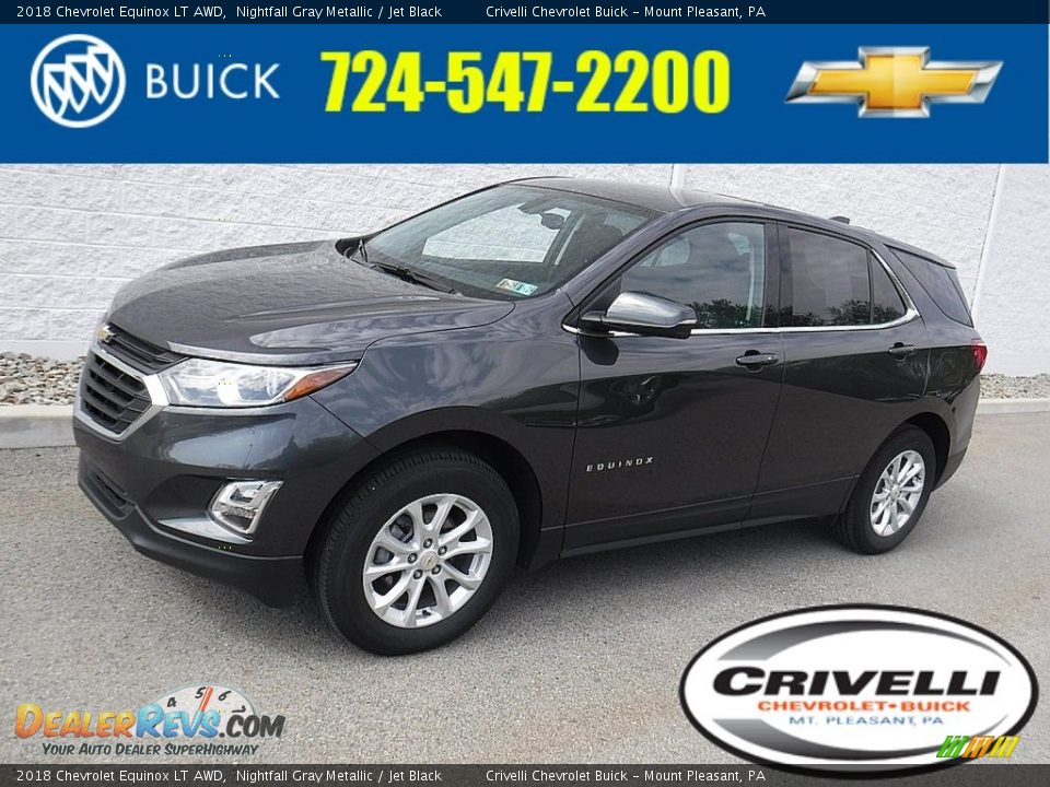 2018 Chevrolet Equinox LT AWD Nightfall Gray Metallic / Jet Black Photo #1