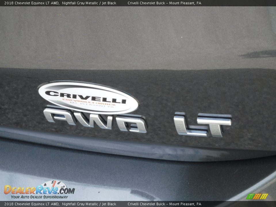 2018 Chevrolet Equinox LT AWD Nightfall Gray Metallic / Jet Black Photo #7