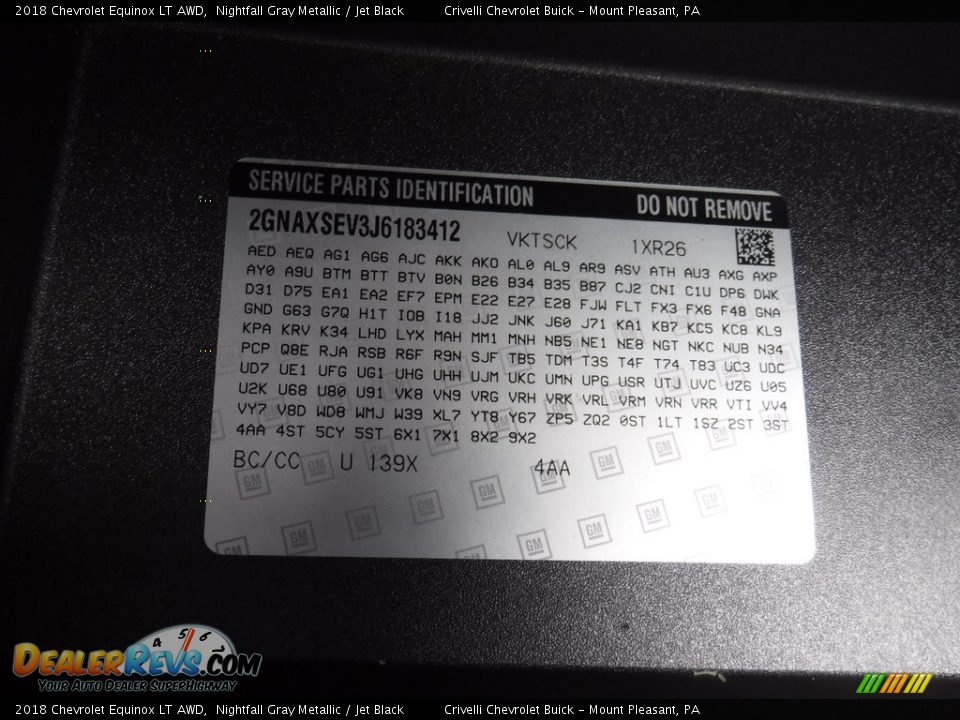 2018 Chevrolet Equinox LT AWD Nightfall Gray Metallic / Jet Black Photo #33