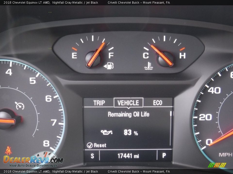 2018 Chevrolet Equinox LT AWD Nightfall Gray Metallic / Jet Black Photo #35
