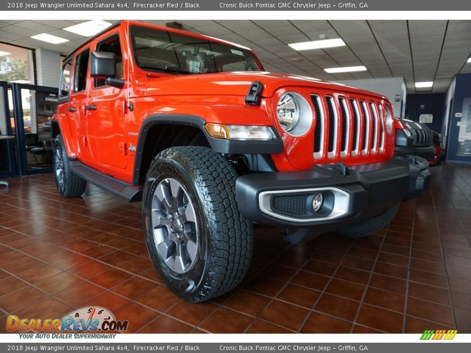 2018 Jeep Wrangler Unlimited Sahara 4x4 Firecracker Red / Black Photo #1