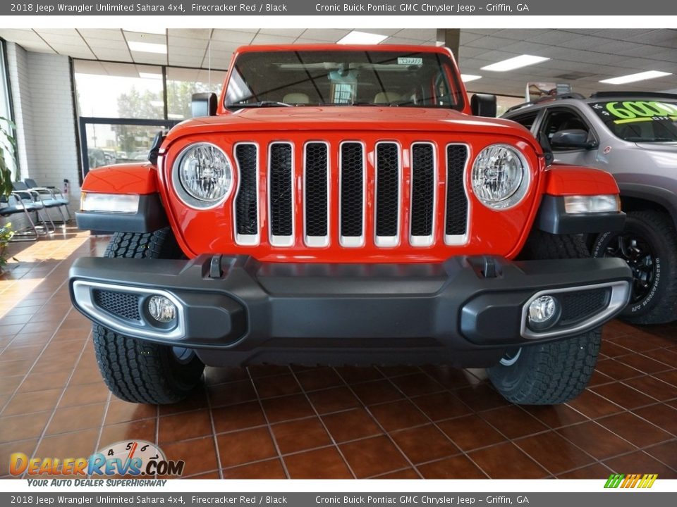 2018 Jeep Wrangler Unlimited Sahara 4x4 Firecracker Red / Black Photo #2