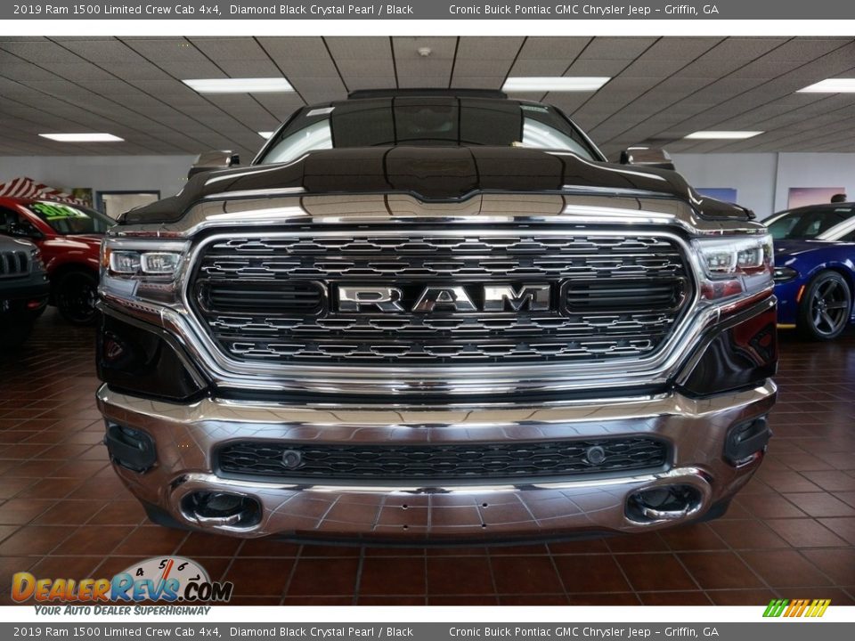 2019 Ram 1500 Limited Crew Cab 4x4 Diamond Black Crystal Pearl / Black Photo #2