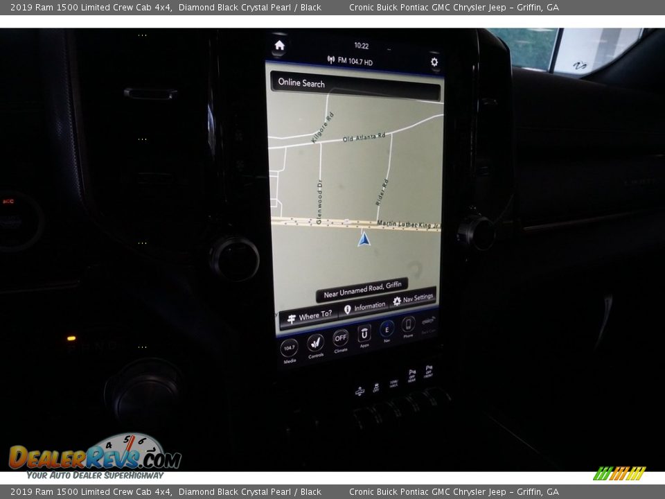 2019 Ram 1500 Limited Crew Cab 4x4 Diamond Black Crystal Pearl / Black Photo #6