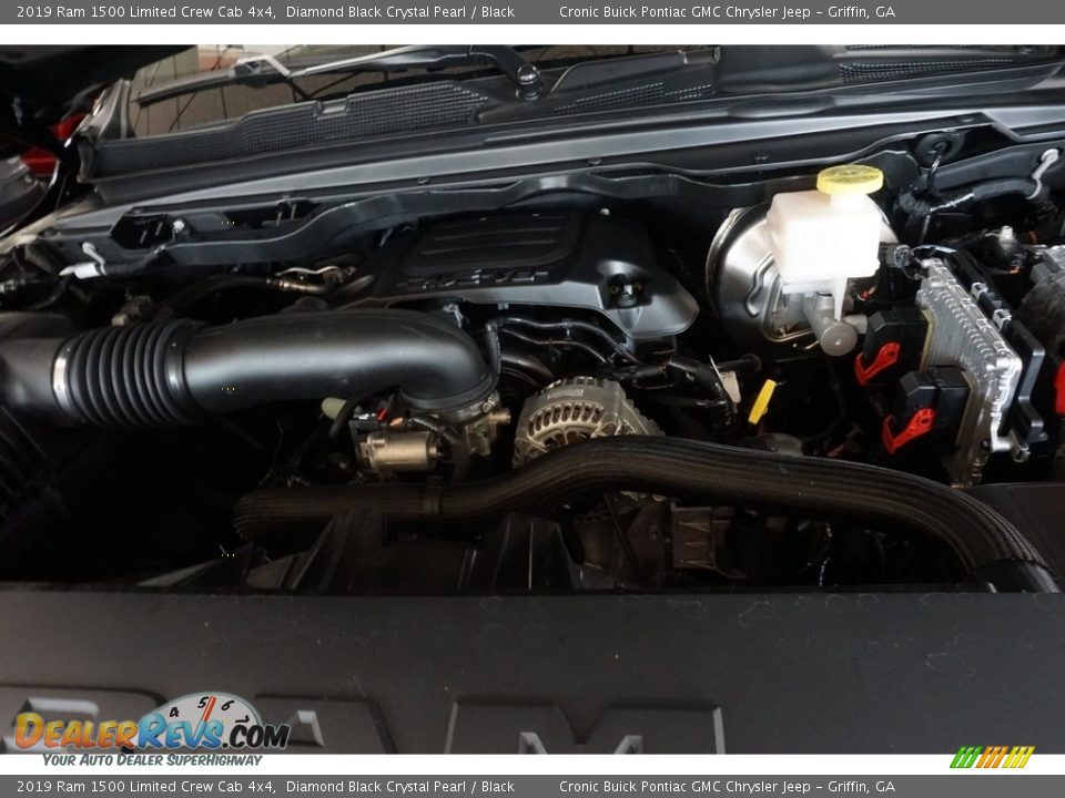 2019 Ram 1500 Limited Crew Cab 4x4 Diamond Black Crystal Pearl / Black Photo #8