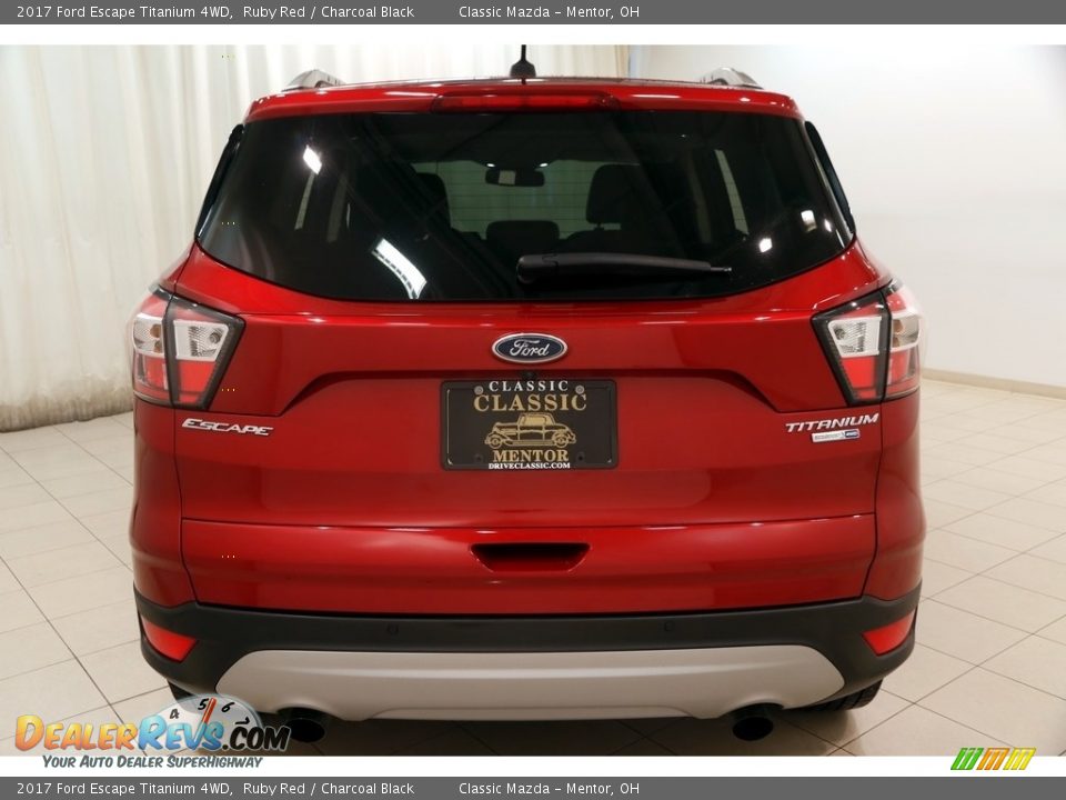 2017 Ford Escape Titanium 4WD Ruby Red / Charcoal Black Photo #18