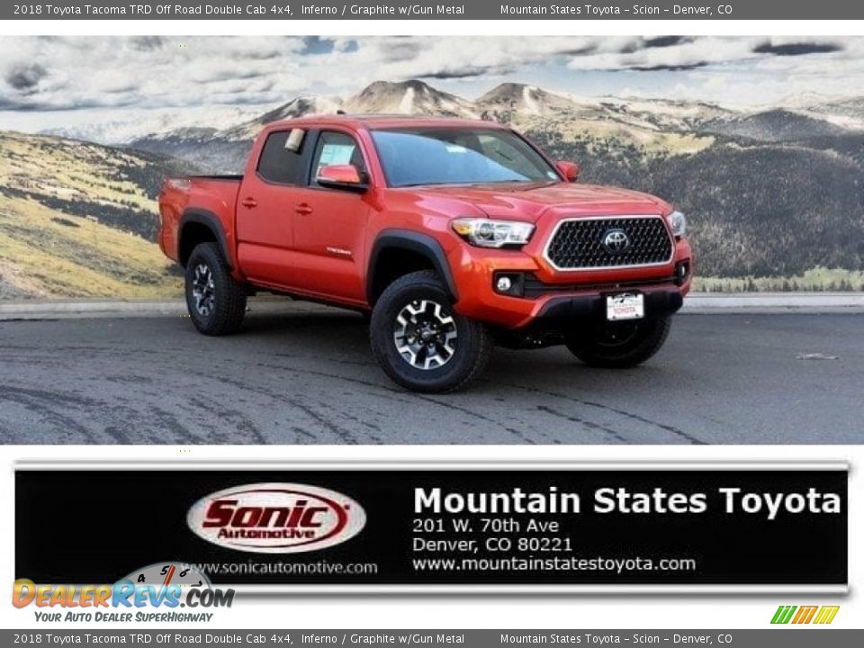 2018 Toyota Tacoma TRD Off Road Double Cab 4x4 Inferno / Graphite w/Gun Metal Photo #1
