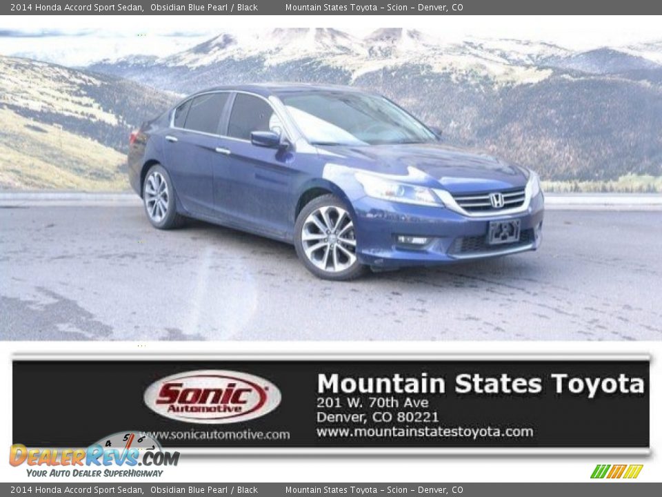 2014 Honda Accord Sport Sedan Obsidian Blue Pearl / Black Photo #1