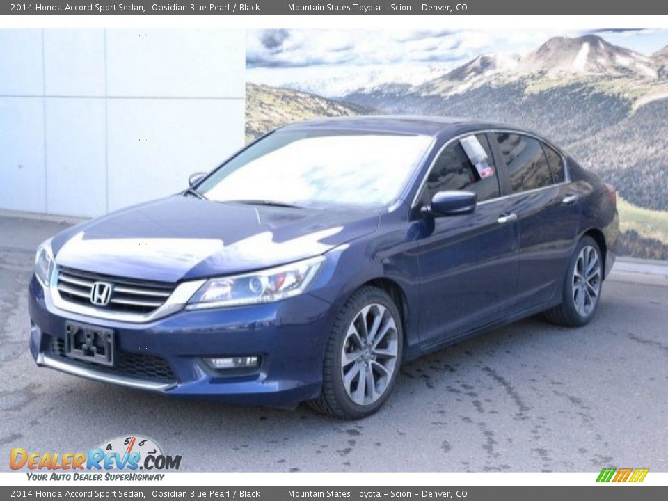 2014 Honda Accord Sport Sedan Obsidian Blue Pearl / Black Photo #3