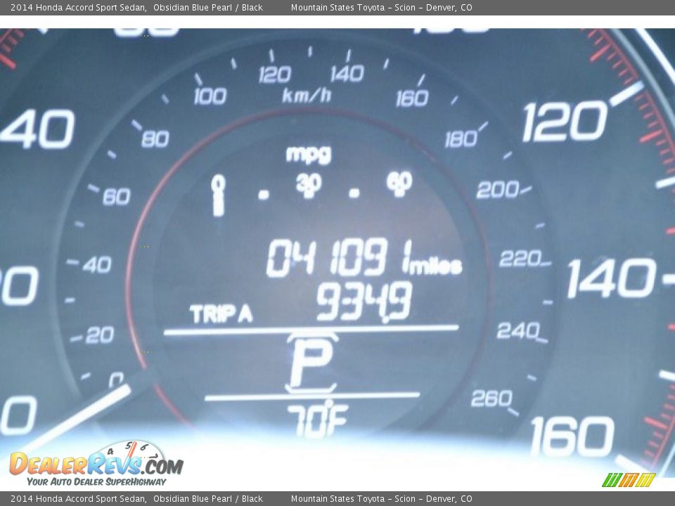 2014 Honda Accord Sport Sedan Obsidian Blue Pearl / Black Photo #12