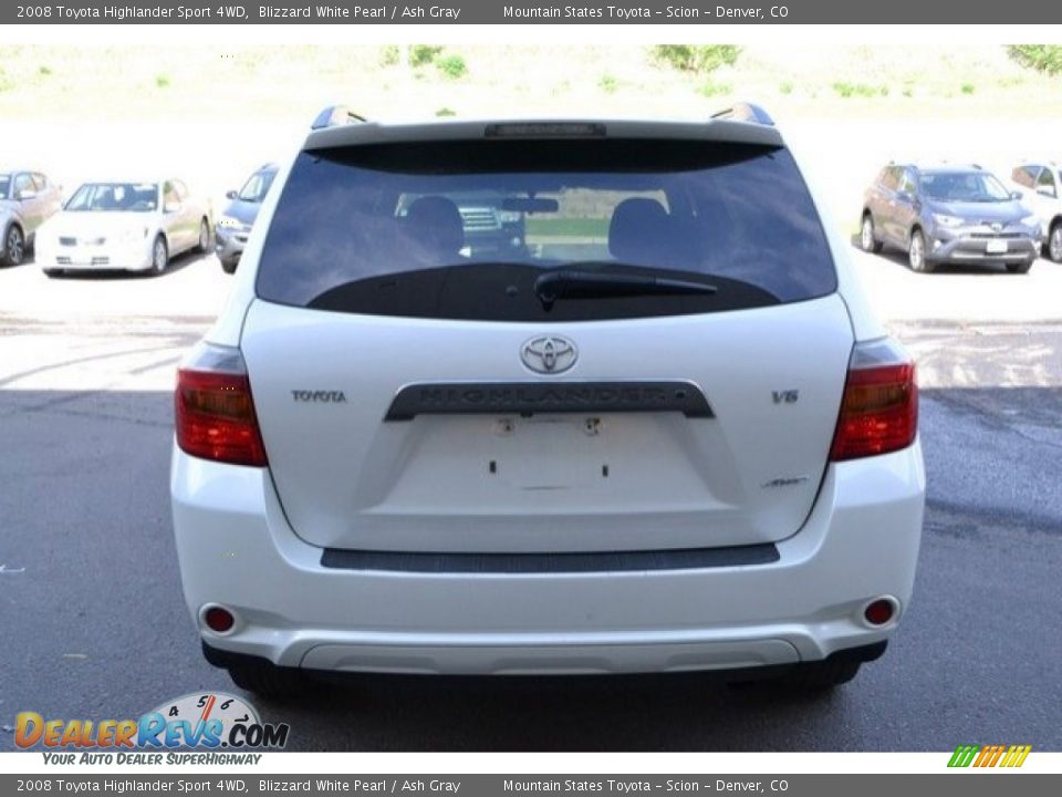 2008 Toyota Highlander Sport 4WD Blizzard White Pearl / Ash Gray Photo #6