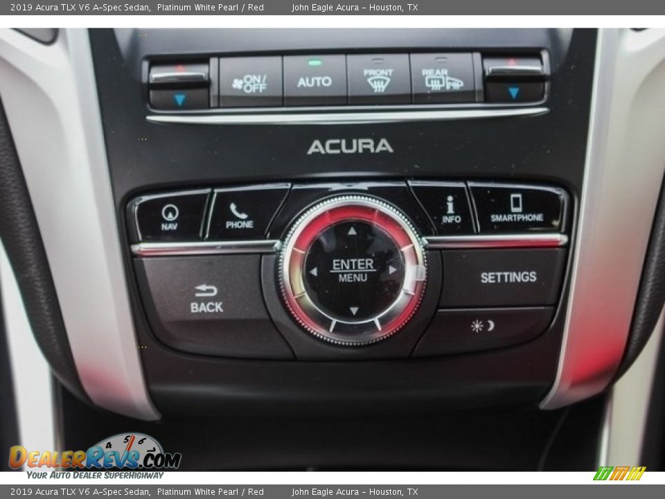 2019 Acura TLX V6 A-Spec Sedan Platinum White Pearl / Red Photo #30