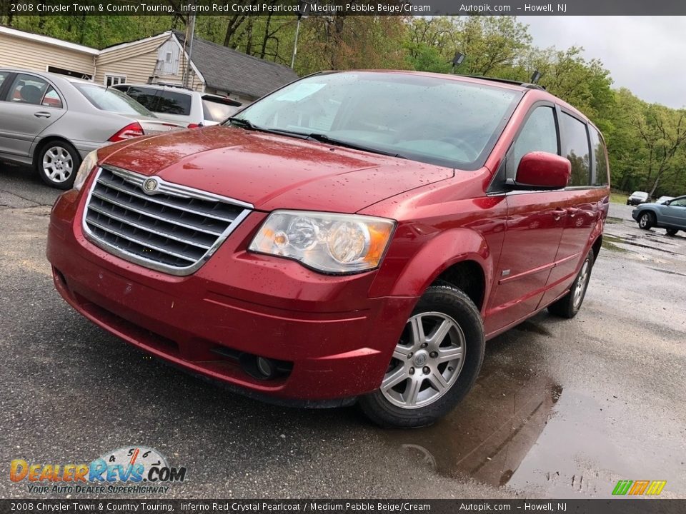 2008 Chrysler Town & Country Touring Inferno Red Crystal Pearlcoat / Medium Pebble Beige/Cream Photo #1