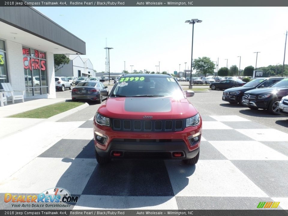 2018 Jeep Compass Trailhawk 4x4 Redline Pearl / Black/Ruby Red Photo #2