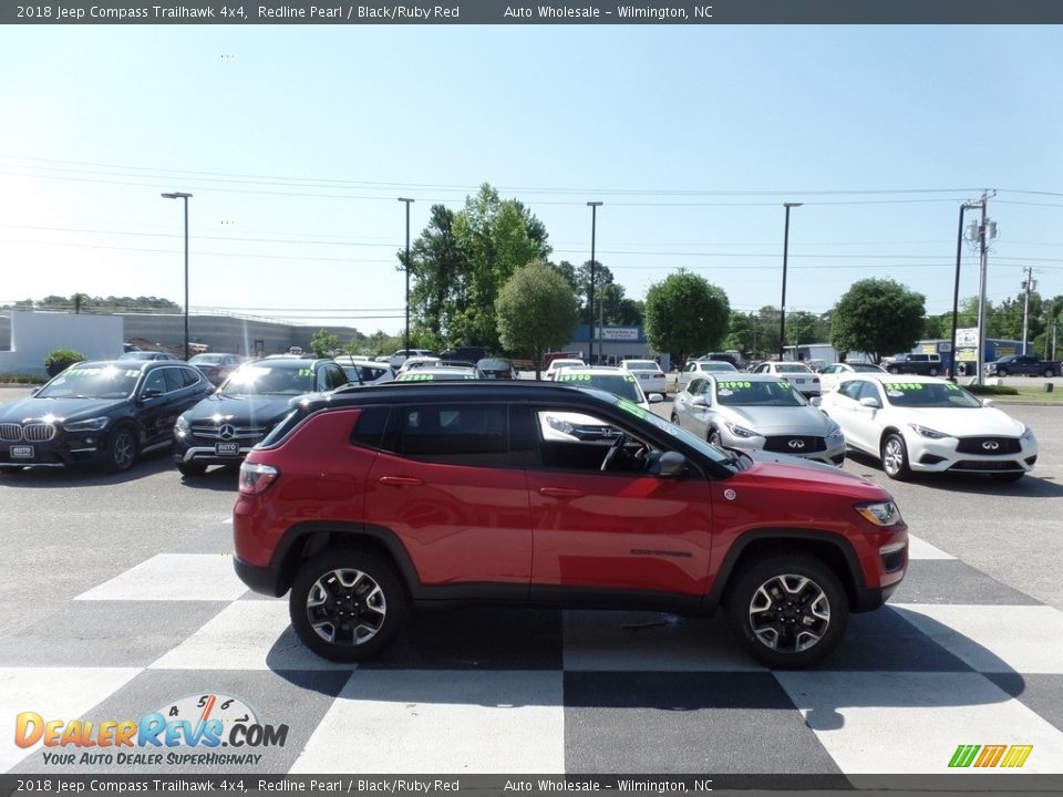2018 Jeep Compass Trailhawk 4x4 Redline Pearl / Black/Ruby Red Photo #3