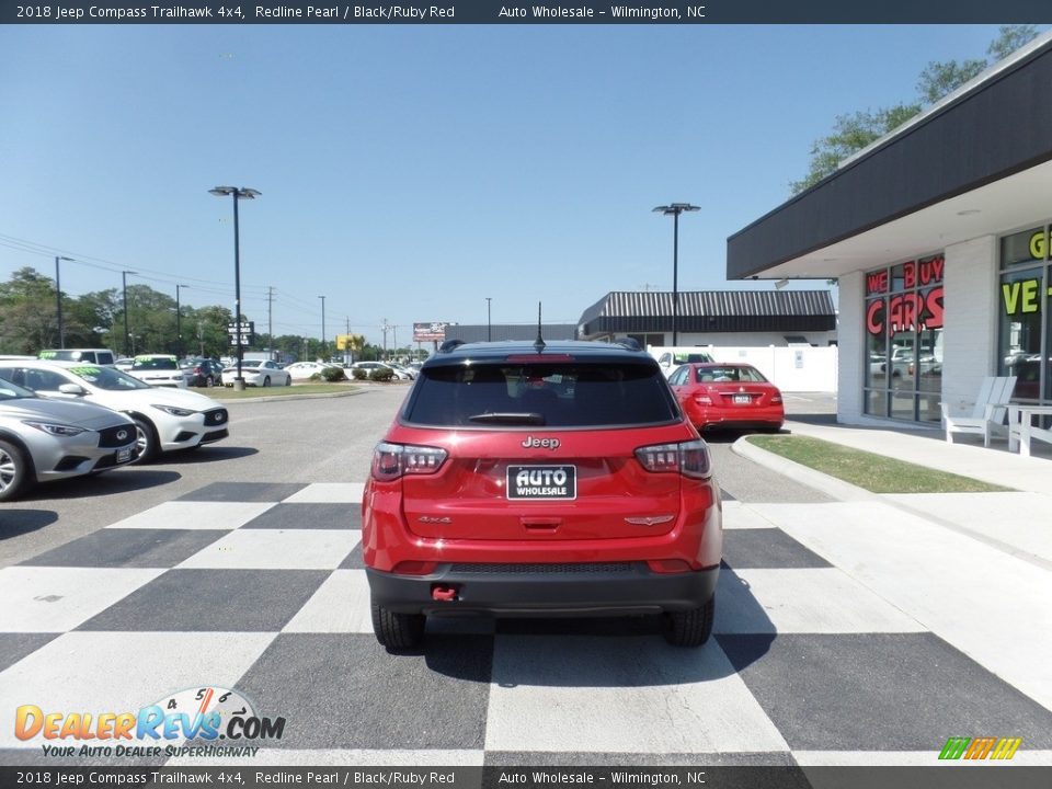 2018 Jeep Compass Trailhawk 4x4 Redline Pearl / Black/Ruby Red Photo #4