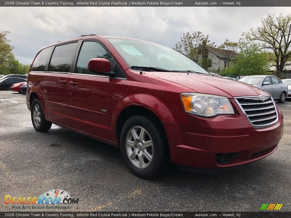 2008 Chrysler Town & Country Touring Inferno Red Crystal Pearlcoat / Medium Pebble Beige/Cream Photo #9