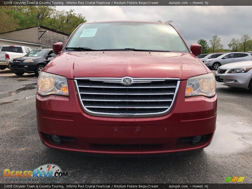 2008 Chrysler Town & Country Touring Inferno Red Crystal Pearlcoat / Medium Pebble Beige/Cream Photo #10