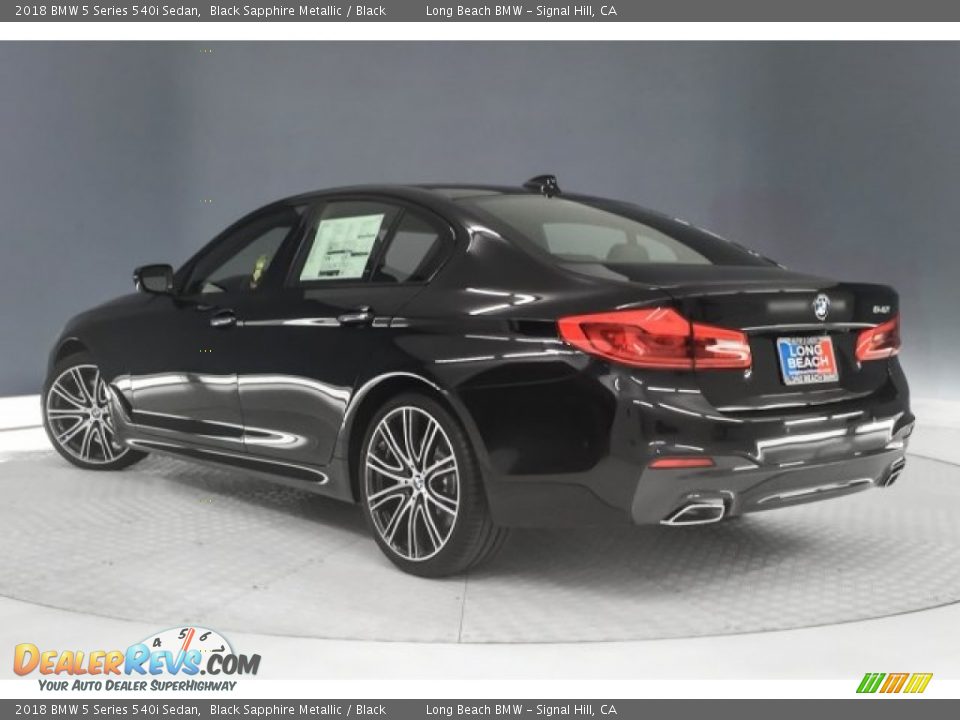 2018 BMW 5 Series 540i Sedan Black Sapphire Metallic / Black Photo #3