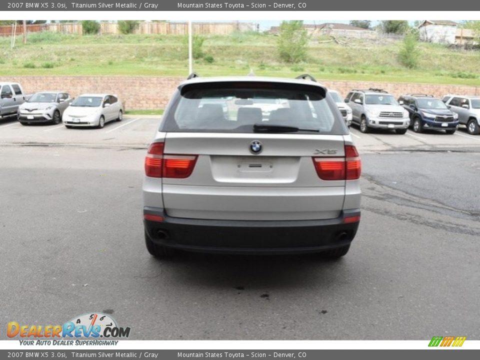 2007 BMW X5 3.0si Titanium Silver Metallic / Gray Photo #6