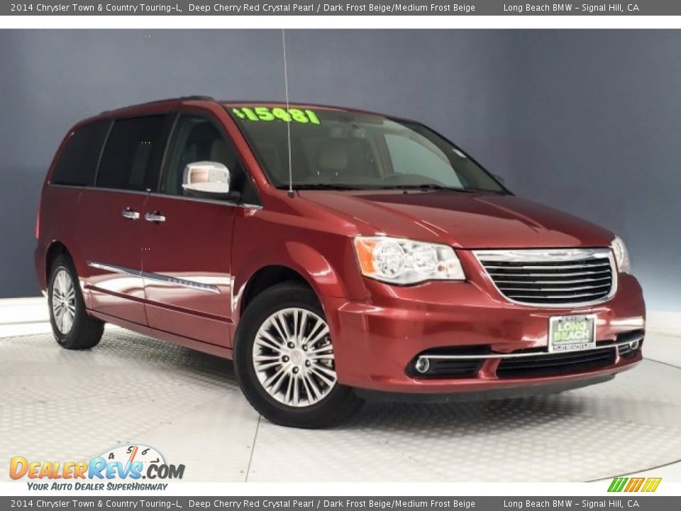 2014 Chrysler Town & Country Touring-L Deep Cherry Red Crystal Pearl / Dark Frost Beige/Medium Frost Beige Photo #12