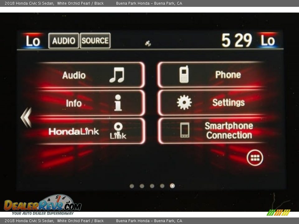 2018 Honda Civic Si Sedan White Orchid Pearl / Black Photo #24