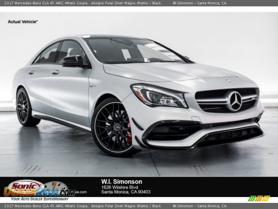 2017 Mercedes-Benz CLA 45 AMG 4Matic Coupe designo Polar Silver Magno (Matte) / Black Photo #1