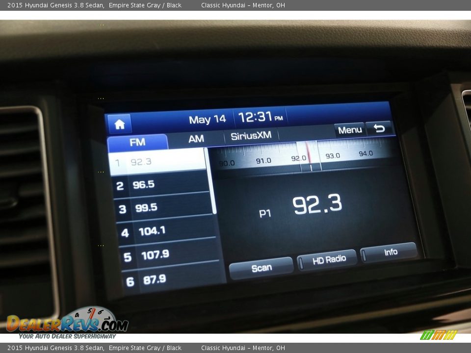 2015 Hyundai Genesis 3.8 Sedan Empire State Gray / Black Photo #18